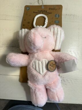 Dreamgro Pink Elephant Lullaby Travel Soother Musical Stroller Toy